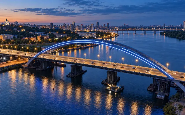 Як працюють Подільський і Південний мости Києва під час тривог Як працюють Подільський і Південний мости Києва під час тривог