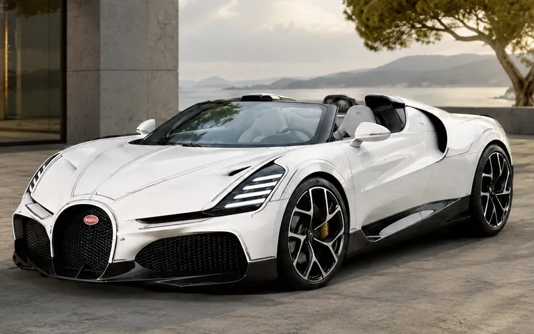 Bugatti W16 Mistral Blanc Éternel: фарфор и финал эпохи W16 Bugatti W16 Mistral Blanc Éternel: фарфор и финал эпохи W16