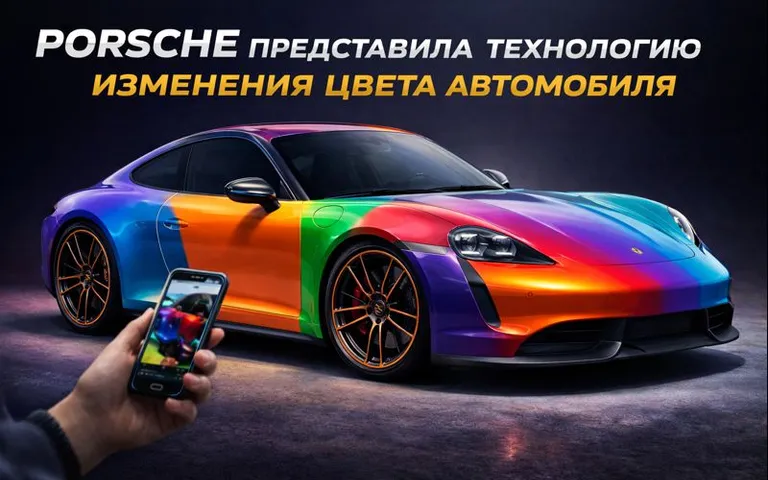Porsche патентует технологию: изменение цвета автомобиля по цвету одежды или окружения камерой